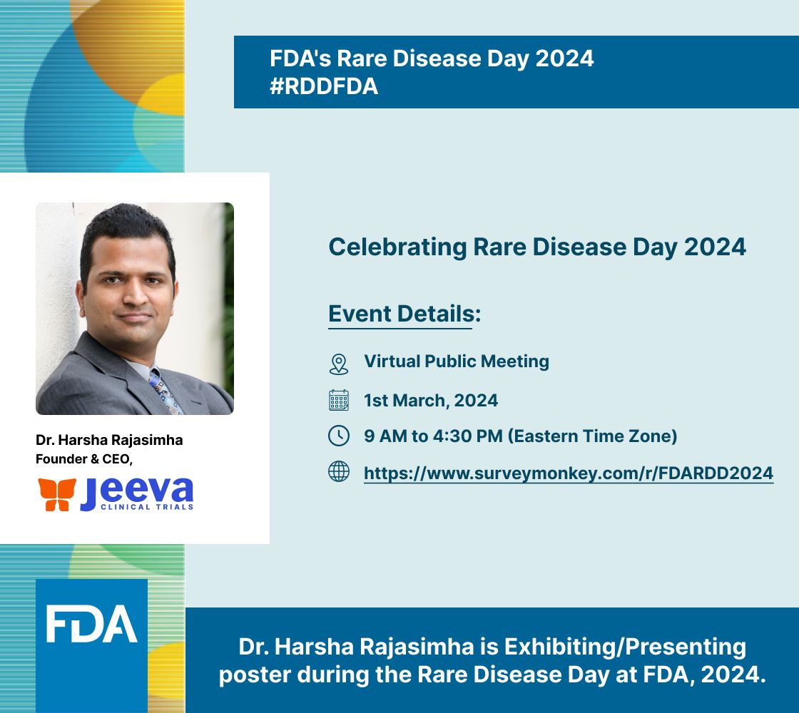 Dr. Harsha Rajasimha joins Rare Disease Day Celebration at FDA on 1st March, 2024.