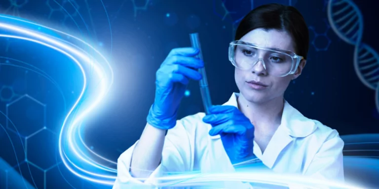 A women doing experiment with the medicine.
