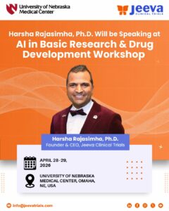 Harsha Rajasimha, Ph.D. will be speaking at Artificial Intelligence (AI) in Basic Research and Drug Development workshop